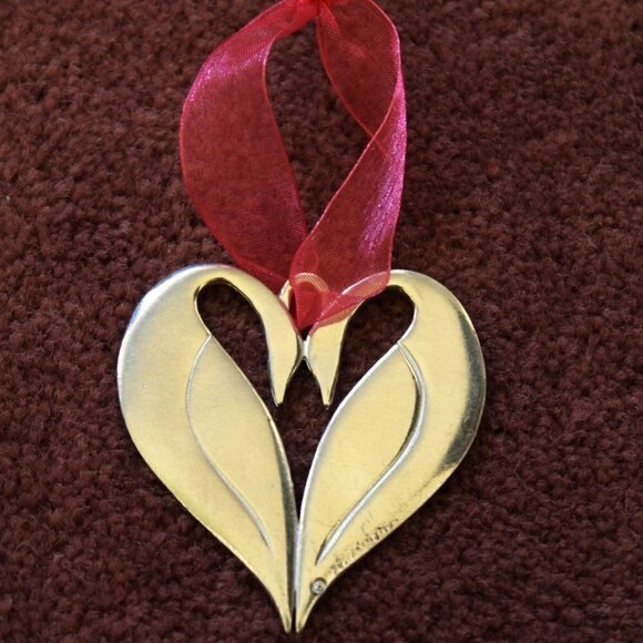 Love song birds making heart Kenneth Kantro pewter made USA - Picture 5 of 6